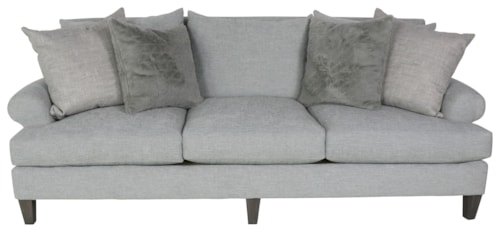 Transitional Sofa with Exposed Wood Legs