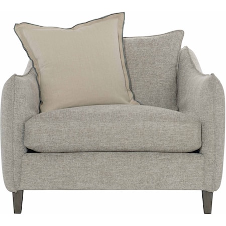 Contemporary Chair and a Half wtih Comfort Luxe Feather Down Cushions
