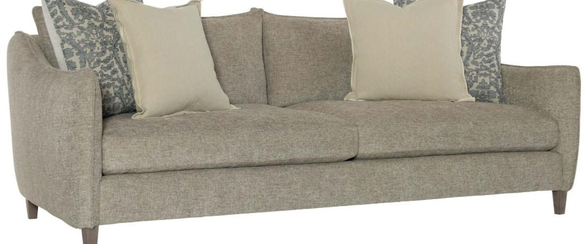 Contemporary Sofa and Swivel Chair With  Feather Down Cushions