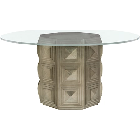 60" Round Glass Dining Table