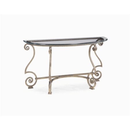 Glass Top Console Table