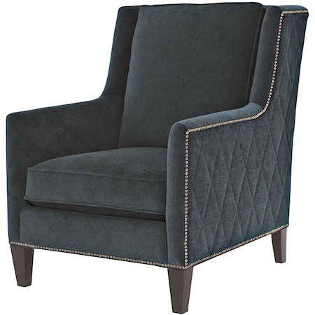 Contemporary Chair with Nail Head Trim