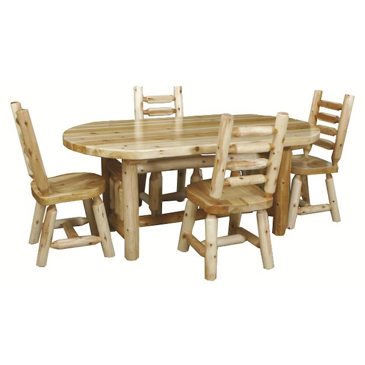 Best Craft Lodge 5-Piece 6' Dining Table & Chair Set