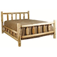 King Rustic Slatted Bed