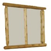 Natural Rustic Wood Double Mirror