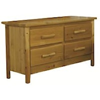 Simple Rustic 4-Drawer Dresser