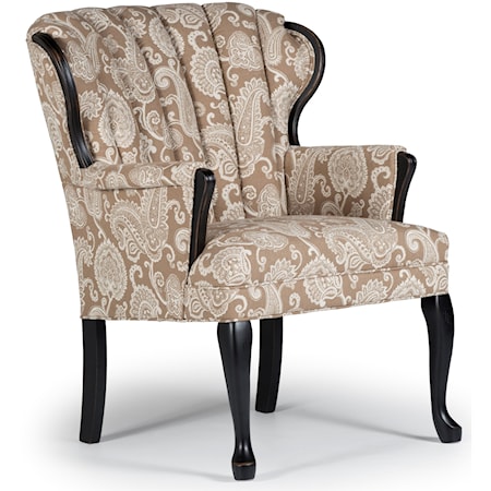 Prudence Exposed Wood Accent Chair