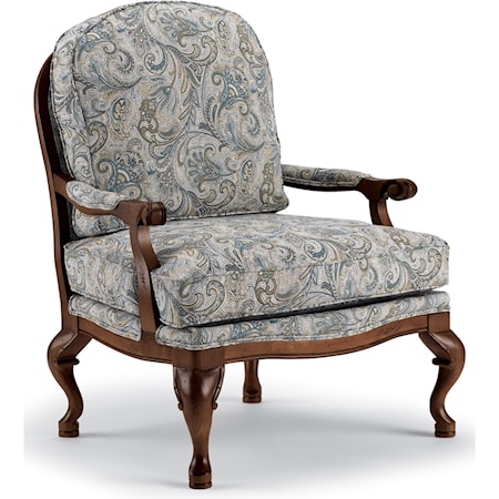 Cogan Exposed Wood Accent Chair