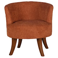 Mid Century Modern Swivel Barrel Chair