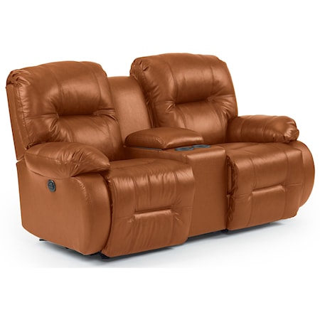 Power Rocking Reclining Console Loveseat