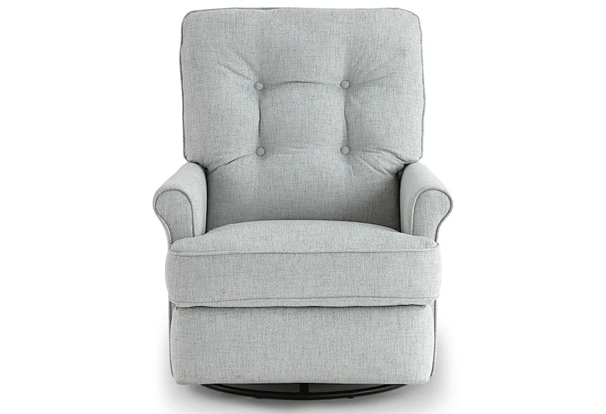 Carissa Swivel Glider Recliner w/ Inside Handle by Best Home Furnishings at Conlin's Furniture