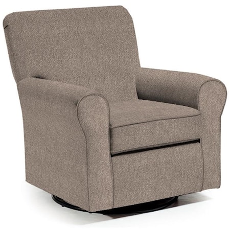 Linen Swivel Glider Chair