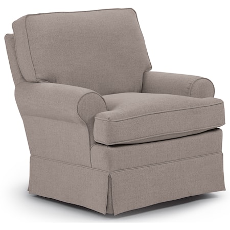 Swivel Glider Chair without Welt Cord Trim