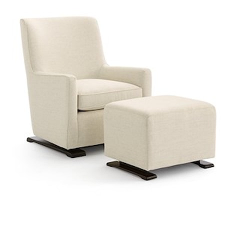 Swivel Glider and Gliding Ottoman Set