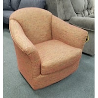 Swivel Barrel Chair in Melange