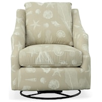 Contemporary Swivel Glider with Reversible Seat Cushion