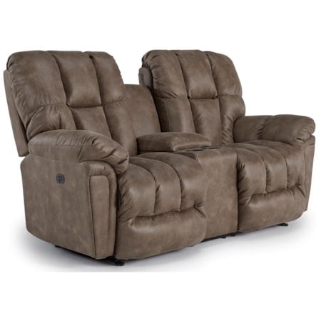 Space Saver Reclining Loveseat w/ Console