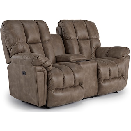 Pwr Space Saver Reclining Loveseat w/ Cnsle