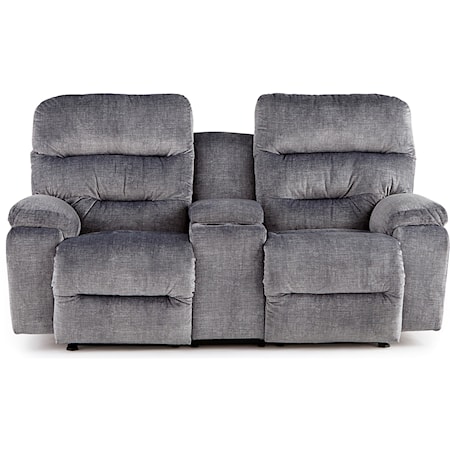Space Saver Reclining Console Loveseat
