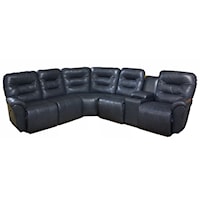 Six Piece Power Reclining Sectional Includes Console