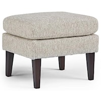 Ottoman with Tapered Legs