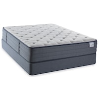 Twin 13" Plush Pocketed Coil Mattress and 5" Low Profile Solid Wood on Wood Foundation