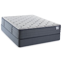 Twin Extra Long 13" Plush Pocketed Coil Mattress and 9" Solid Wood on Wood Foundation