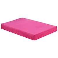 Twin 7" Raspberry Open Cell Memory Foam Mattress with Free Matching Pillow