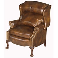 Ball & Claw Reclining Wing Chair with Brass Nails