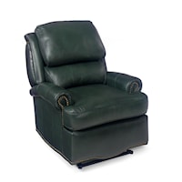 Laredo Swivel Glider Recliner with Brass Nails