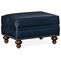 West Haven All Top Grain Leather Ottoman