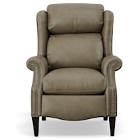 Traditional High-Leg Recliner with Nailhead Trim