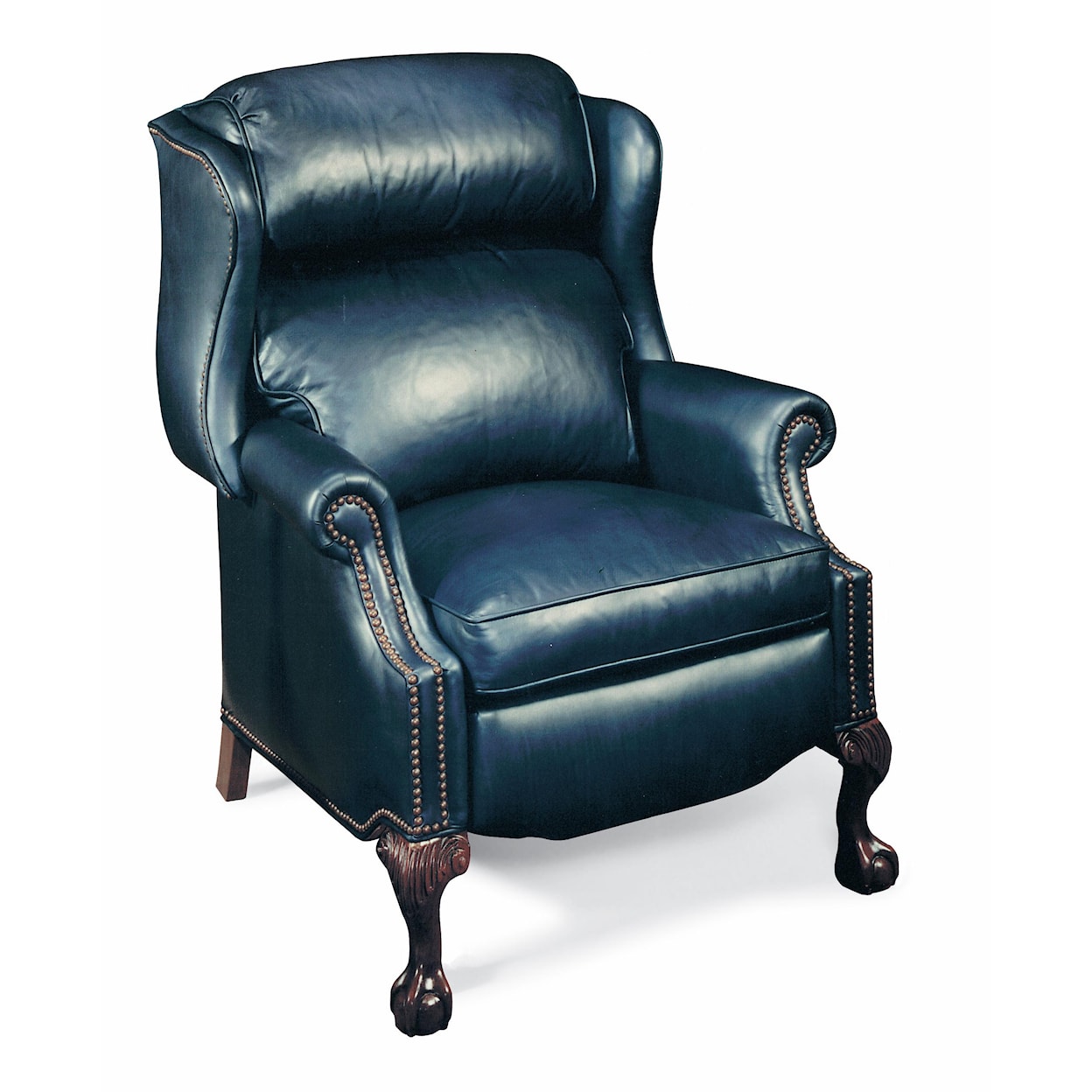 Bradington Young Presidential Reclining Wing Chair W/Brass Nails