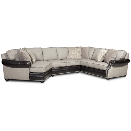 3 Pc Sectional Sofa w/ LAF Cuddler