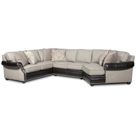 3 Pc Sectional Sofa w/ RAF Cuddler