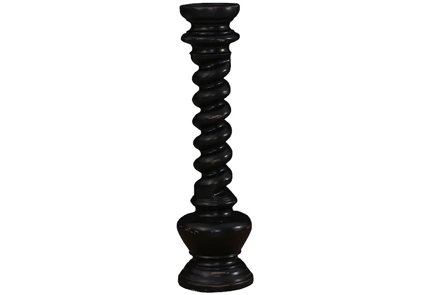 Accessories Barley Twist Candlestick Large by Bramble at Furniture and More