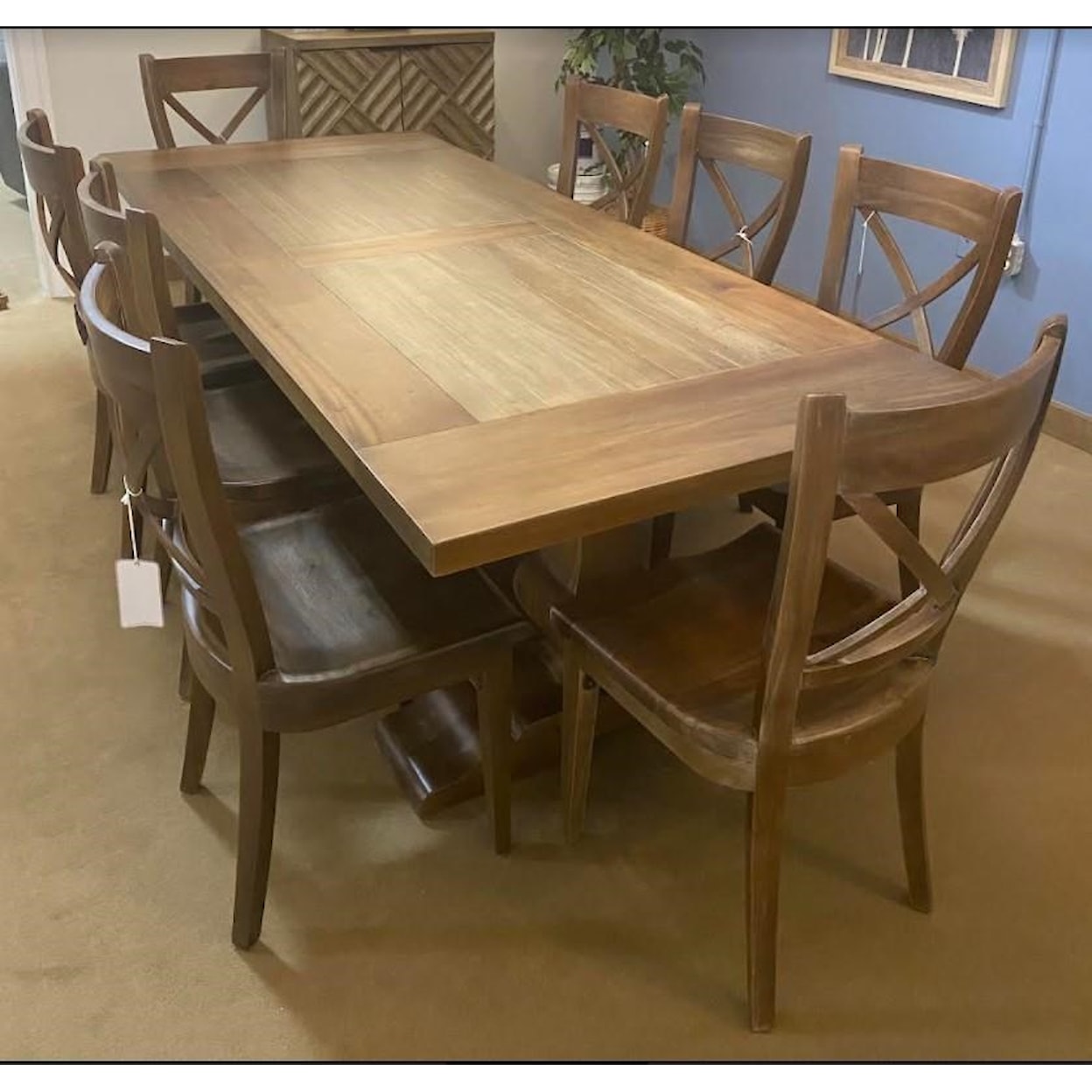 Bramble Charleston Trestle Dining Table and 8 Chairs