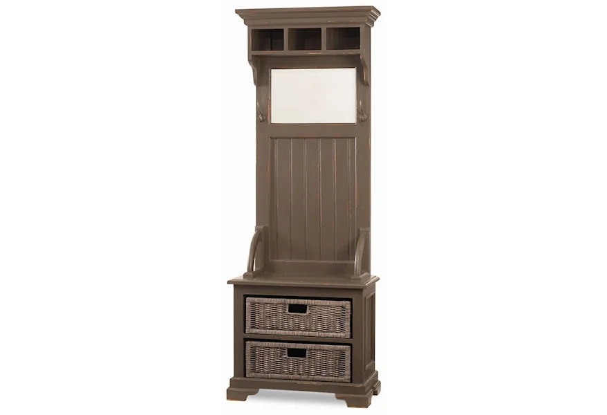 Homestead Narrow Hallstand with Rattan Baskets by Bramble at Esprit Decor Home Furnishings