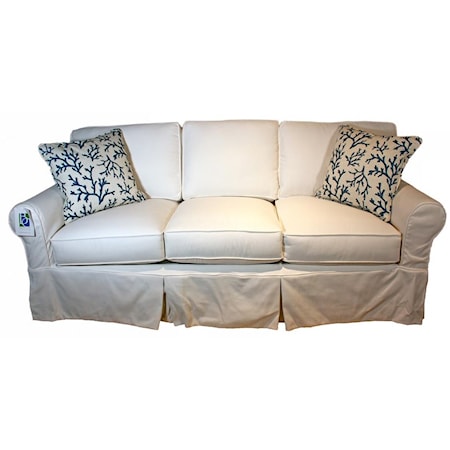 3-Seater Stationary Sofa with Slipcover