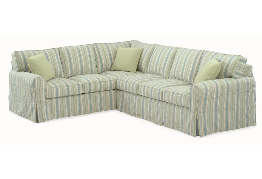 728 Sectional Sofa with Slipcover by Braxton Culler at Alison Craig Home Furnishings