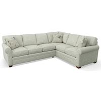 2 Piece Sectional with Sock Arms
