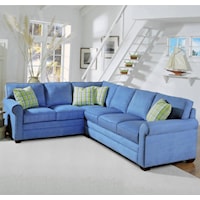 2 Piece Upholstered Sectional with Sleeper Sofa