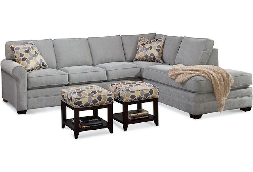 728 Bedford Bumper Sectional by Braxton Culler at Jacksonville Furniture Mart