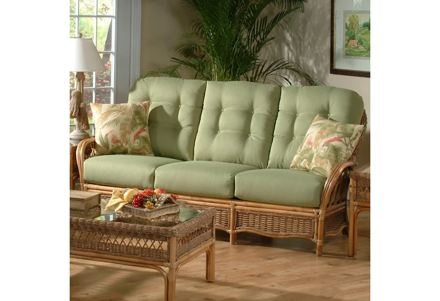 Everglade Rattan Sofa by Braxton Culler at Alison Craig Home Furnishings
