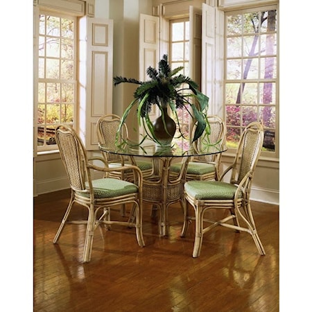 Wicker Rattan Dining Table and Chair Set