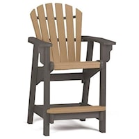 Coastal Counter Chair with Footrest