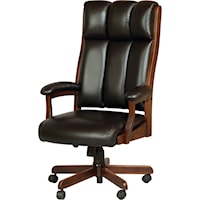 Clark Executive Chair with Solid Wood Frame