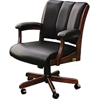 Edelweiss Adjustable Height Arm Desk Chair with Channel Back
