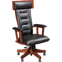 London Arm Desk Chair with Casters