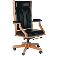 Mission Upholstered Desk Chair with Casters
